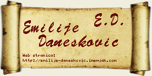Emilije Danesković vizit kartica